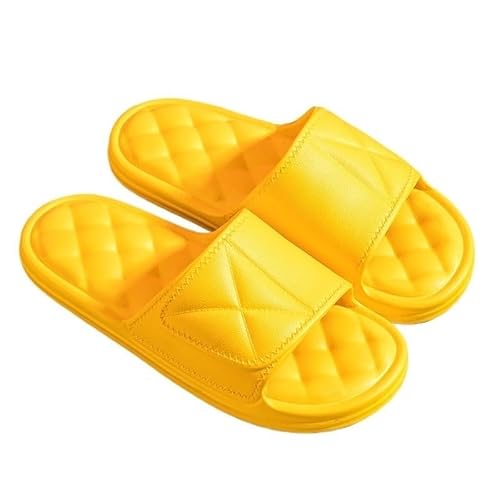 TRgqify-KM Non-slip Bathroom Slippers,Soft Slippers,Indoor And Outdoor Platform Pool Slippers Shower Slippers (Color : Yellow, Size : 43-44) von TRgqify-KM