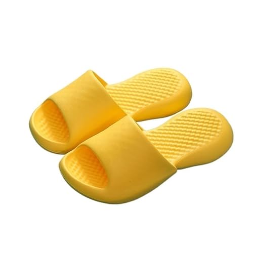 TRgqify-KM Non-slip Bathroom Slippers,Soft Slippers,Indoor And Outdoor Platform Pool Slippers Shower Slippers (Color : Yellow, Size : 44-45) von TRgqify-KM