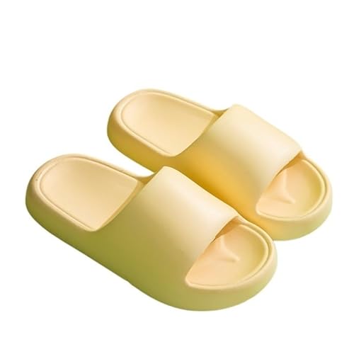 TRgqify-KM Non-slip Bathroom Slippers,Soft Slippers,Indoor And Outdoor Platform Pool Slippers Shower Slippers (Color : Yellow, Size : 44 45) von TRgqify-KM