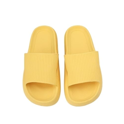 TRgqify-KM Non-slip Bathroom Slippers,Soft Slippers,Indoor And Outdoor Platform Pool Slippers Shower Slippers (Color : Yellow, Size : 46 47) von TRgqify-KM