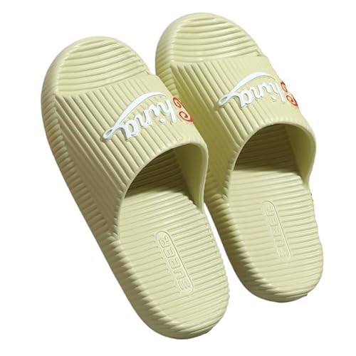 TRgqify-KM Non-slip Bathroom Slippers,Soft Slippers,Indoor and Outdoor Platform Pool Slippers Shower Slippers (Color : Green, Size : 38-39) von TRgqify-KM