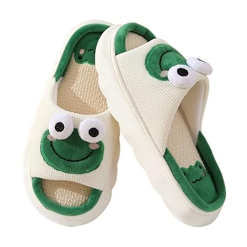 TRgqify-KM Non-slip Bathroom Slippers,Soft Slippers,Indoor and Outdoor Platform Pool Slippers Shower Slippers (Color : Green, Size : 44/45) von TRgqify-KM