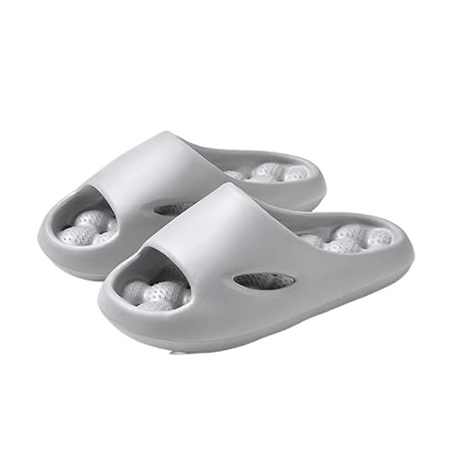 TRgqify-KM Non-slip Bathroom Slippers,Soft Slippers,Indoor and Outdoor Platform Pool Slippers Shower Slippers (Color : Grey, Size : 40/41) von TRgqify-KM