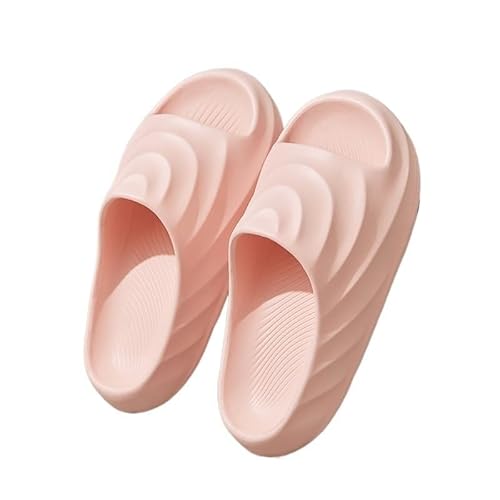 TRgqify-KM Non-slip Bathroom Slippers,Soft Slippers,Indoor and Outdoor Platform Pool Slippers Shower Slippers (Color : Pink, Size : 38) von TRgqify-KM