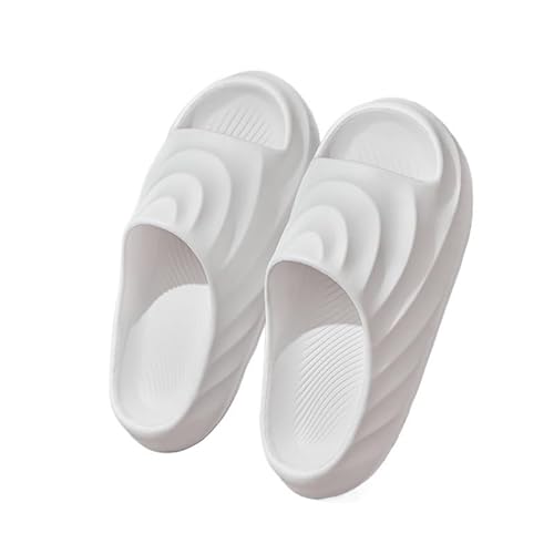 TRgqify-KM Non-slip Bathroom Slippers,Soft Slippers,Indoor and Outdoor Platform Pool Slippers Shower Slippers (Color : White, Size : 36) von TRgqify-KM