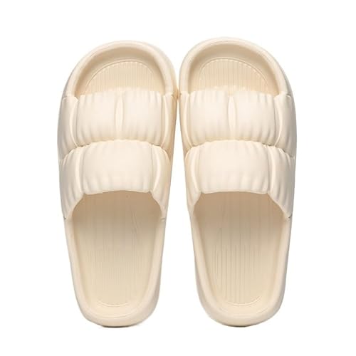 TRgqify-KM Non-slip Bathroom Slippers,Soft Slippers,Indoor and Outdoor Platform Pool Slippers Shower Slippers (Color : White, Size : 40 41) von TRgqify-KM