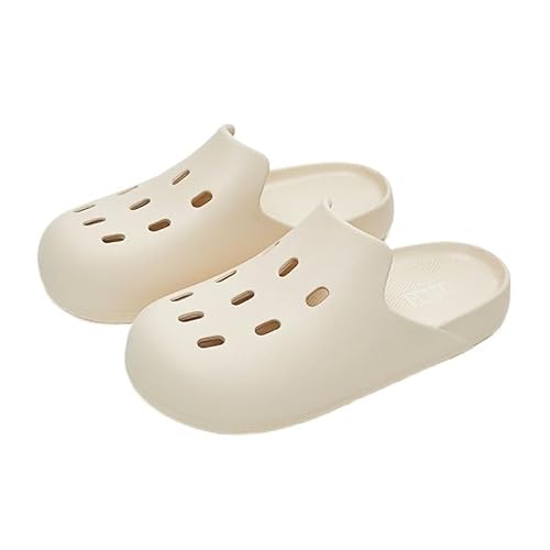 TRgqify-KM Non-slip Bathroom Slippers,Soft Slippers,Indoor and Outdoor Platform Pool Slippers Shower Slippers (Color : White, Size : 44-45) von TRgqify-KM