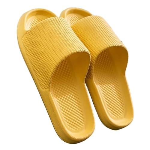 TRgqify-KM Non-slip Bathroom Slippers,Soft Slippers,Indoor and Outdoor Platform Pool Slippers Shower Slippers (Color : Yellow, Size : 36 37) von TRgqify-KM