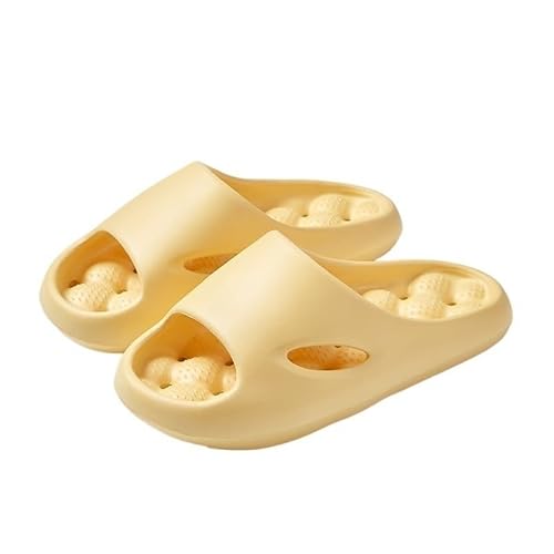 TRgqify-KM Non-slip Bathroom Slippers,Soft Slippers,Indoor and Outdoor Platform Pool Slippers Shower Slippers (Color : Yellow, Size : 42/43) von TRgqify-KM