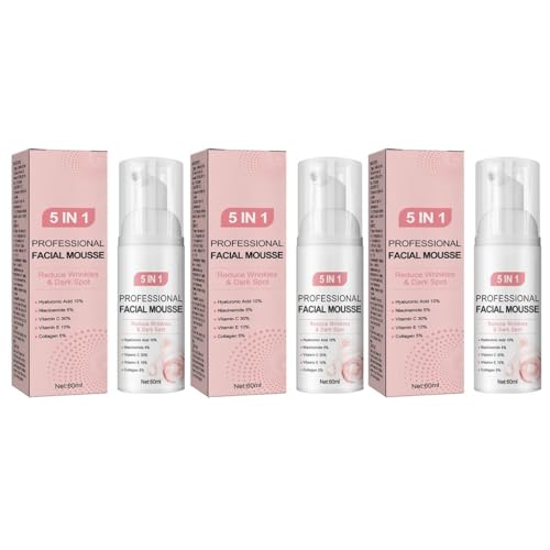 5-in-1-Reinigungsmousse – Tiefenreinigung, Feuchtigkeitsspendend, Ölkontrolle, Verblassen Von Akneflecken, Sanfte Gesichtsreinigung For Hydratisierte Haut(3PCS) von TS TAC-SKY