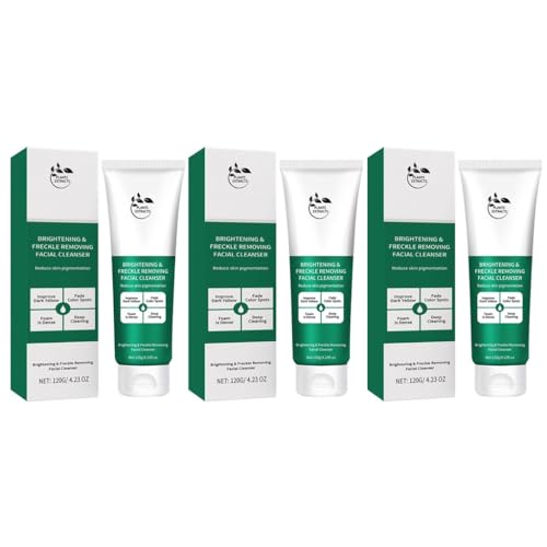 Aufhellender Gesichtsreiniger – Tiefenreinigung, Feuchtigkeitsspendendes Gesichtswaschmittel, Ölkontrolle Und Akne-Vorbeugung, Hinterlässt Die Haut Sauber Strahlend, Nicht Straffend(3PCS) von TS TAC-SKY