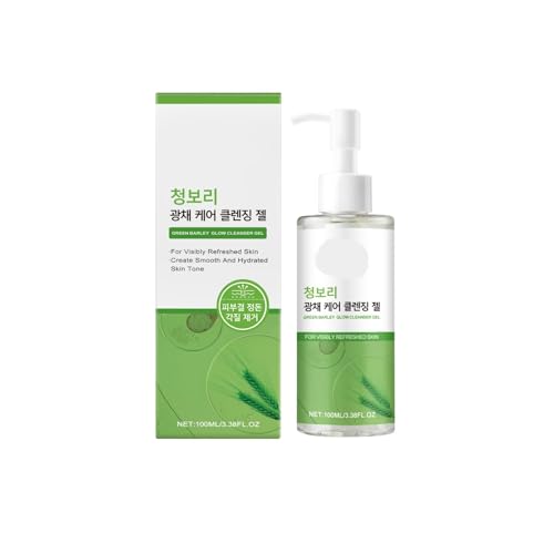 Barley Gentle Cleansing Gel – Feuchtigkeitsspendendes Gesichtswaschmittel Mit Extrakten Aus Grünem Weizen Und Reis, Reinigt Gründlich Ohne Zu Straffen(1PCS) von TS TAC-SKY