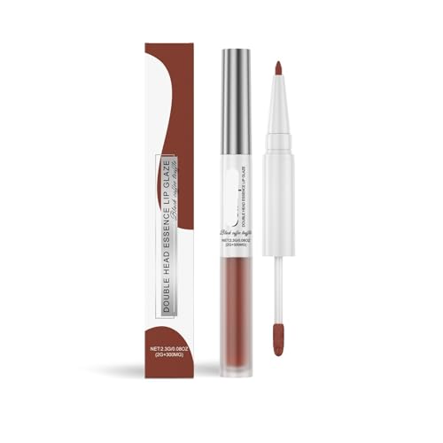 Dual-End Lipliner & Gloss Pen – 2-in-1-Lippenstift Mit Spiegelglanz For Frauen, Einfach Perfektes Lippen-Make-up Kreieren(Coffee color,1PCS) von TS TAC-SKY