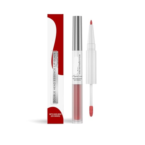 Dual-End Lipliner & Gloss Pen – 2-in-1-Lippenstift Mit Spiegelglanz For Frauen, Einfach Perfektes Lippen-Make-up Kreieren(Rose pink,3PCS) von TS TAC-SKY