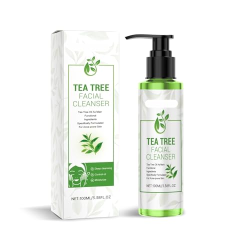 Reinigungsgel Mit Teebaumöl – Gesichtsreiniger Zur Ölkontrolle, Sanfter, Feuchtigkeitsspendender For Eine Gründliche Reinigung Und Aufhellung Eines Ungleichmäßigen Hauttons(1PCS) von TS TAC-SKY