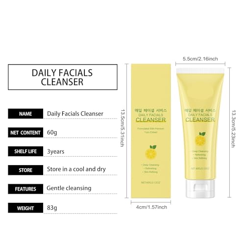 Sanftes, Feuchtigkeitsspendendes Gesichtsreinigungsmittel – Milde Formel Reinigt, Spendet Feuchtigkeit, Hinterlässt Eine Frische Und Nicht Spannende Haut(3PCS) von TS TAC-SKY
