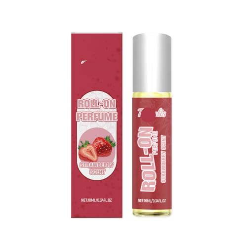 Strawberry Charm Roll-On-Parfüm – Frischer Und Zarter Duft, Lang Anhaltendes Süßes Erdbeeraroma, Verstärkt Den Persönlichen Charme(3PCS) von TS TAC-SKY