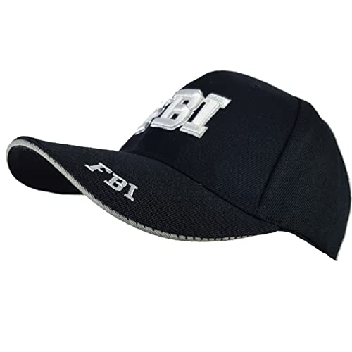 TS Tactical Store FBI Schwarze Kappe mit Stickerei und Stickerei auf dem Visier von TS Tactical Store