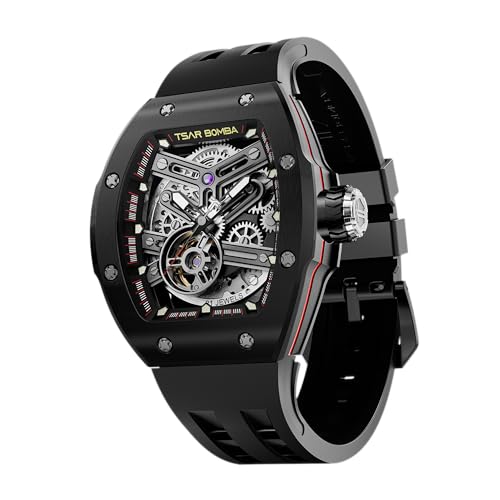 TSAR BOMBA Atomic austauschbare Automatikuhr, 8218A, Schwarz von TSAR BOMBA