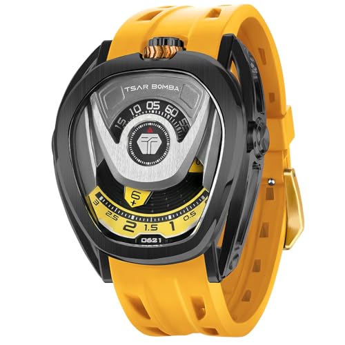 TSAR BOMBA Auswechselbare Automatik Herrenuhr Japanisches Uhrwerk Saphirglas - Wasserdicht 100M TB8213 von TSAR BOMBA