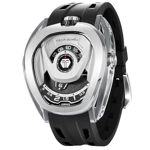 TSAR BOMBA Auswechselbare Automatik Herrenuhr Japanisches Uhrwerk Saphirglas - Wasserdicht 100M TB8213 von TSAR BOMBA