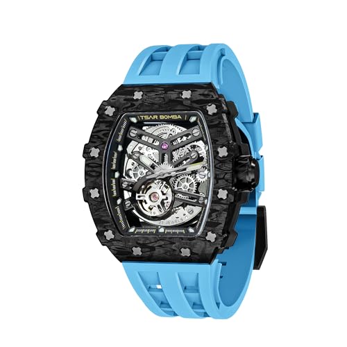 TSAR BOMBA Herrenuhr Automatik Uhren Herren Wasserdicht Herrenuhren Chronograph m?nner Armbanduhr für Herren Eleganz Edelstahlgehäuse/Kohlefaser/Diamantgehäuse/Harz von TSAR BOMBA