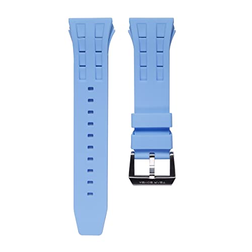 TSAR BOMBA Uhrenarmbänder, Original Ersatzarmband mit Edelstahl-Metallverschluss, Hochwertiges Silikonarmband Breite 22 mm Bandanstoßbreite 26 mm von TSAR BOMBA