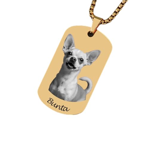 Personalisierte Haustier-Gedenk-Halskette für Damen und Herren, individueller Gravur, Foto-Name, Edelstahl, Beileidsgeschenk für den Verlust von Hund und Katze, elegantes Andenken, Schmuck, trendiger Personalisierte Haustier-Gedenk-Halskette für Damen und Herren, individueller Gravur, Foto-Name, Edelstahl, Beileidsgeschenk für den Verlust von Hund und Katze, elegantes Andenken, Schmuck, trendiger von TSD