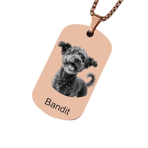 Personalisierte Haustier-Gedenk-Halskette für Damen und Herren, individueller Gravur, Foto-Name, Edelstahl, Beileidsgeschenk für den Verlust von Hund und Katze, elegantes Andenken, Schmuck, trendiger Personalisierte Haustier-Gedenk-Halskette für Damen und Herren, individueller Gravur, Foto-Name, Edelstahl, Beileidsgeschenk für den Verlust von Hund und Katze, elegantes Andenken, Schmuck, trendiger von TSD