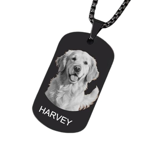 Personalisierte Haustier-Gedenk-Halskette für Damen und Herren, individueller Gravur, Foto-Name, Edelstahl, Beileidsgeschenk für den Verlust von Hund und Katze, elegantes Andenken, Schmuck, trendiger Personalisierte Haustier-Gedenk-Halskette für Damen und Herren, individueller Gravur, Foto-Name, Edelstahl, Beileidsgeschenk für den Verlust von Hund und Katze, elegantes Andenken, Schmuck, trendiger von TSD