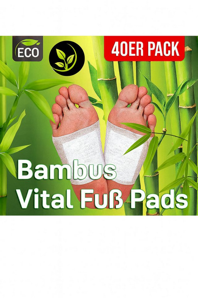 TSE Entgiftungspflaster Bambus Vital Fußpflaster 40 Stück – Natürliches Wellness für Erholung von TSE