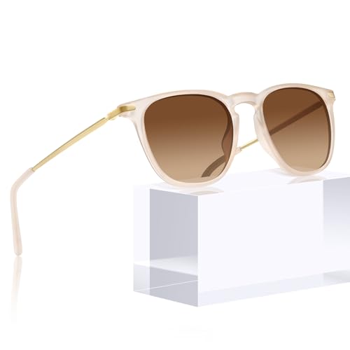 TSEBAN Vintage Polarisierte Damen Sonnenbrille Frauen Blaulichtfilter Brille, Acetat-Rahmen & UV 400 Schutz von TSEBAN