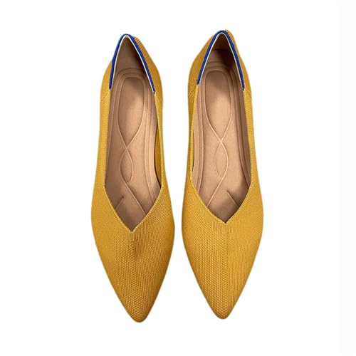 Ballerinas Damen Sandale Spitze Schuhe Knit Flache Schuhe Halbschuhe Freizeitschuhe Klassische Schuhe von TSEHULYi
