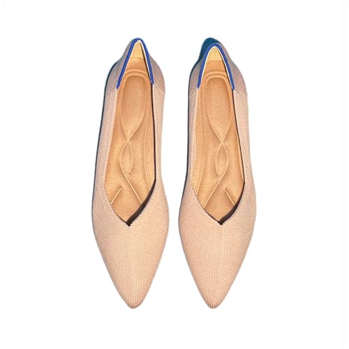 Ballerinas Damen Sandale Spitze Schuhe Knit Flache Schuhe Halbschuhe Freizeitschuhe Klassische Schuhe von TSEHULYi