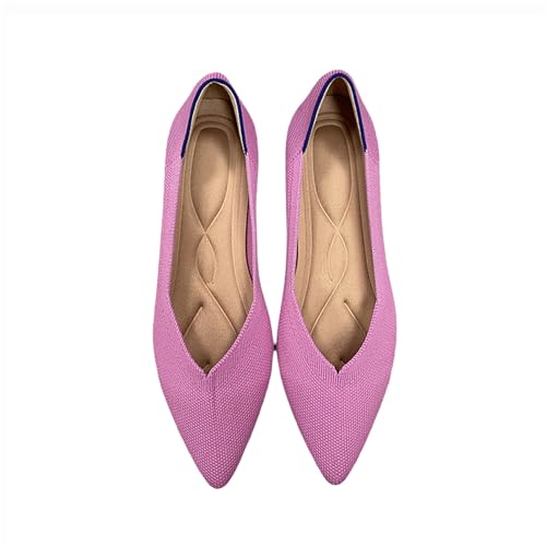 Ballerinas Damen Sandale Spitze Schuhe Knit Flache Schuhe Halbschuhe Freizeitschuhe Klassische Schuhe von TSEHULYi