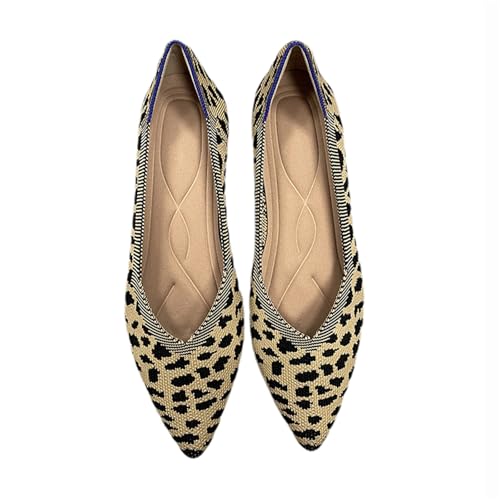 Ballerinas Damen Sandale Spitze Schuhe Knit Flache Schuhe Halbschuhe Freizeitschuhe Klassische Schuhe von TSEHULYi