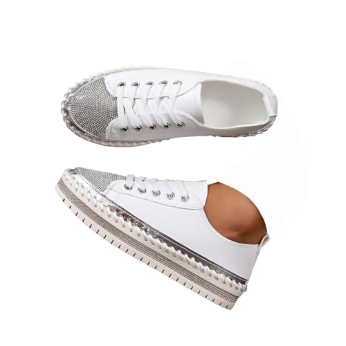 Damen Sneakers Glitzer Sportschuhe Strass Turnschuhe Pailletten Laufschuhe Joggingschuhe Freizeitschuhe Outdoor Flach Schuhe von TSEHULYi