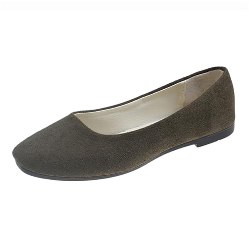 Sandalen Damen Ballerinas Flache Spitze Schuhe Freizeitschuhe Slip On Arbeitsschuhe Mit Niedriger Absatz Elegant Schlupfschuhe von TSEHULYi
