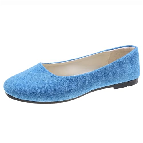 Sandalen Damen Ballerinas Flache Spitze Schuhe Freizeitschuhe Slip On Arbeitsschuhe Mit Niedriger Absatz Elegant Schlupfschuhe von TSEHULYi