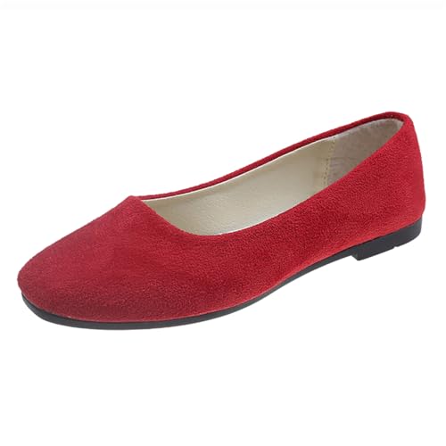 Sandalen Damen Ballerinas Flache Spitze Schuhe Freizeitschuhe Slip On Arbeitsschuhe Mit Niedriger Absatz Elegant Schlupfschuhe von TSEHULYi