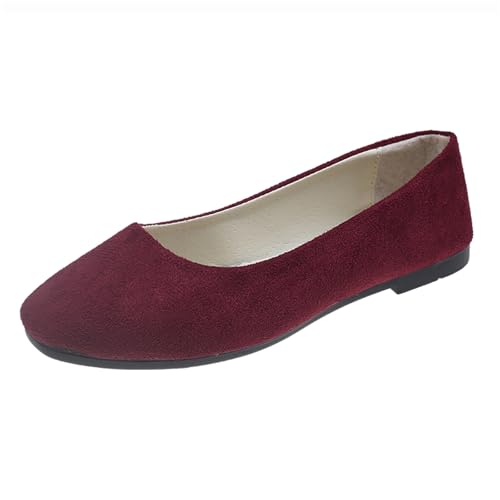 Sandalen Damen Ballerinas Flache Spitze Schuhe Freizeitschuhe Slip On Arbeitsschuhe Mit Niedriger Absatz Elegant Schlupfschuhe von TSEHULYi