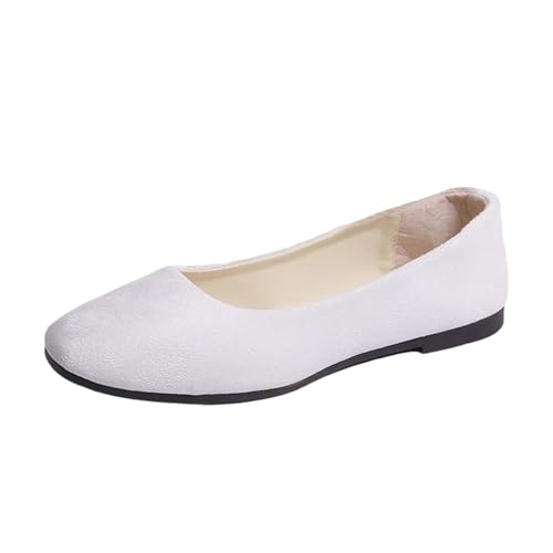 Sandalen Damen Ballerinas Flache Spitze Schuhe Freizeitschuhe Slip On Arbeitsschuhe Mit Niedriger Absatz Elegant Schlupfschuhe von TSEHULYi