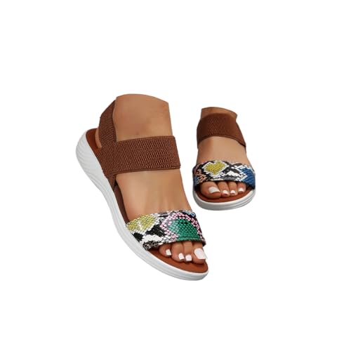 Sandalen Damen Orthopädische Sommer Plateau Sandalen Open Toe Schuhe Freizeitschuhe Outdoorsandale Strandschuhe von TSEHULYi