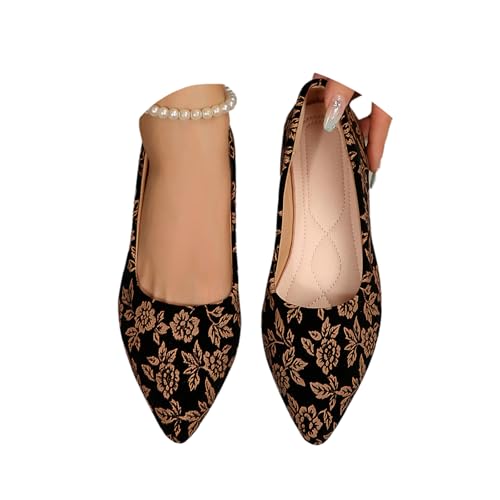 TSEHULYi Damen Ballerinas Stricken Schuhe Sandalen Freizeitschuhe Flache Schuhe Halbschuhe Slip On Arbeitsschuhe Outdoor von TSEHULYi