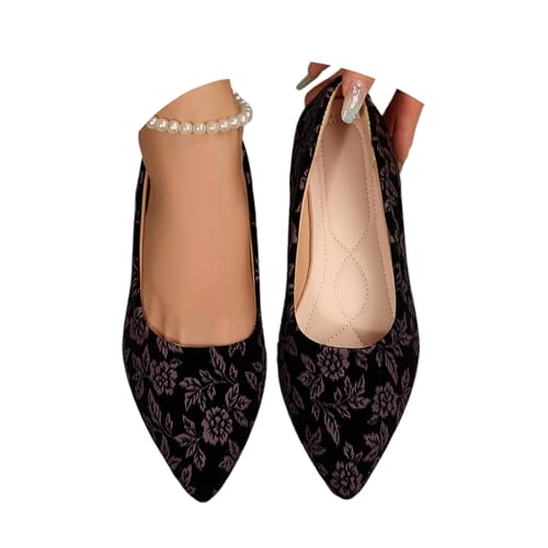TSEHULYi Damen Ballerinas Stricken Schuhe Sandalen Freizeitschuhe Flache Schuhe Halbschuhe Slip On Arbeitsschuhe Outdoor von TSEHULYi