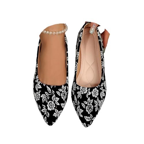 TSEHULYi Damen Ballerinas Stricken Schuhe Sandalen Freizeitschuhe Flache Schuhe Halbschuhe Slip On Arbeitsschuhe Outdoor von TSEHULYi
