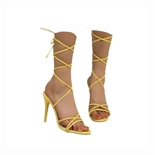 TSEHULYi Sandalen Damen Pumps Sommerschuhe Stiletto High Heel Schuhe Open Toe Sandaletten Riemchensandalen Freizeitschuhe Partyschuhe Abendschuhe von TSEHULYi