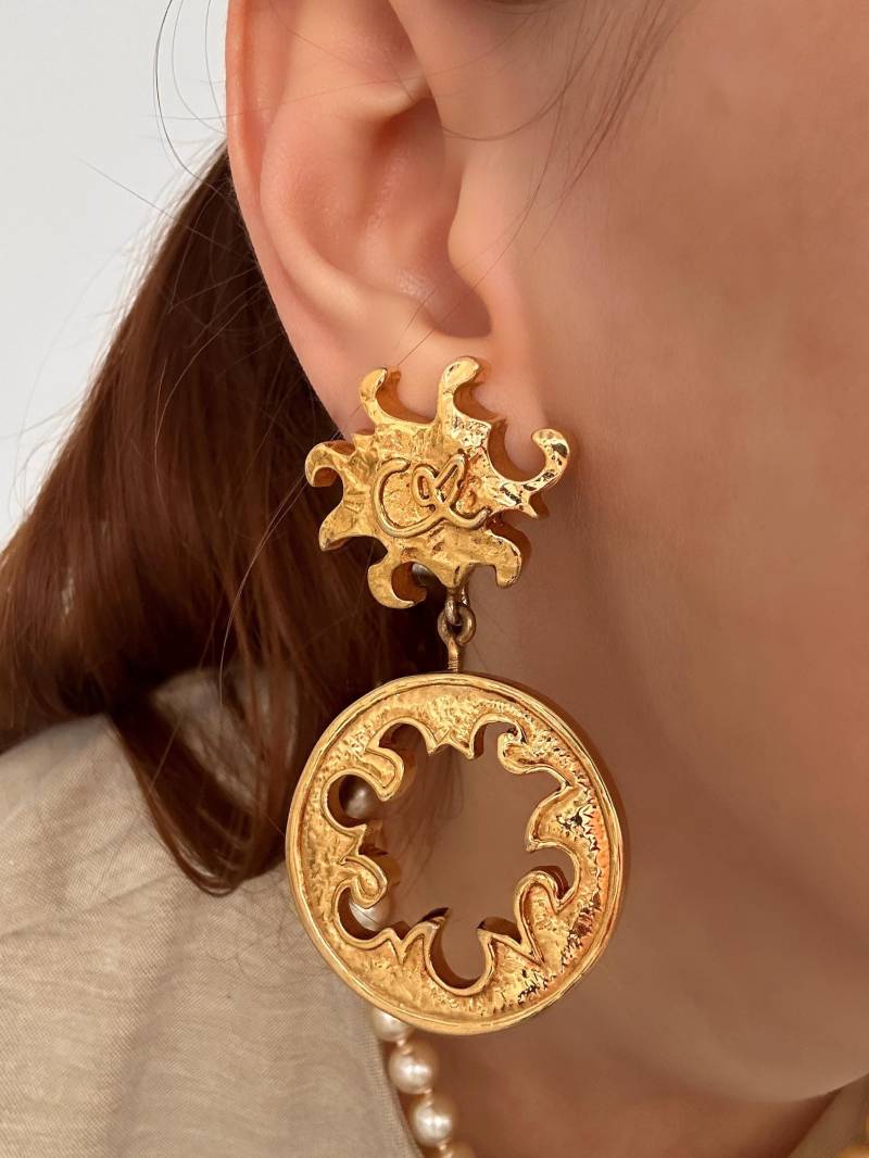 Christian Lacroix 80Er Jahre Seltene Runway Prototyp Sonnen Ohrclips von TSFV