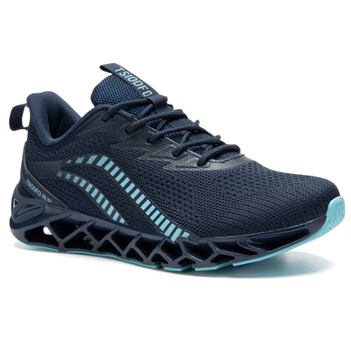 Laufschuhe für Damen, modisch, athletisch, Tennis, Walking, Klingentyp-Sneaker, Marineblau, 38 EU von TSIODFO