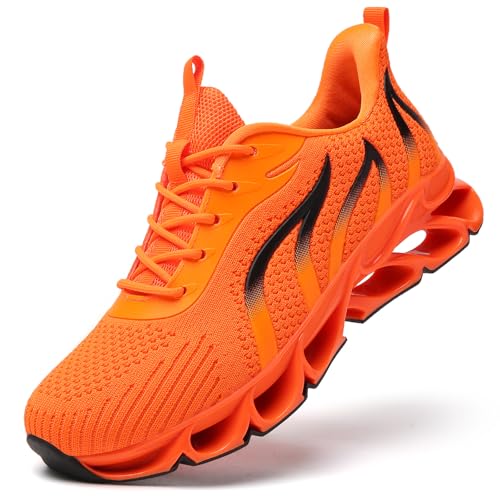 TSIODFO Damen Sneakers Athletic Running Walking Schuhe, Orange/Abendrot im Zickzackmuster (Sunset Chevron), 41 EU von TSIODFO